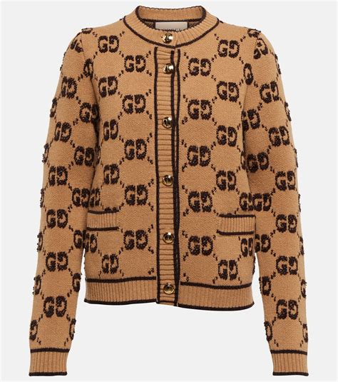 gucci gg jacquard wool|Gucci cashmere coat.